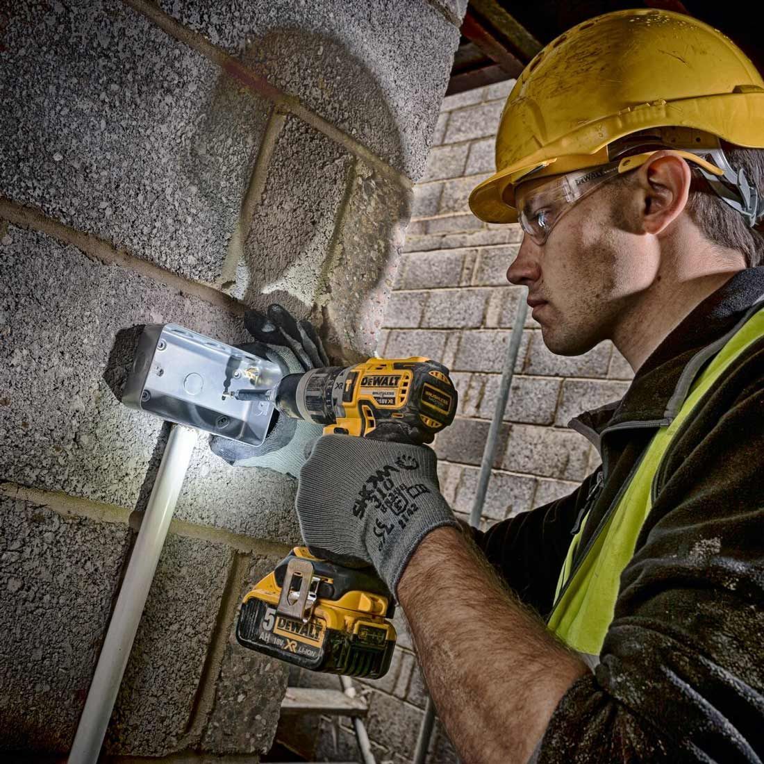 DeWalt DCK207P2T-GB 18v XR Combi Drill & SDS+ Plus Rotary Hammer Drill Twin Kit Inc 2x 5.0Ah Batts