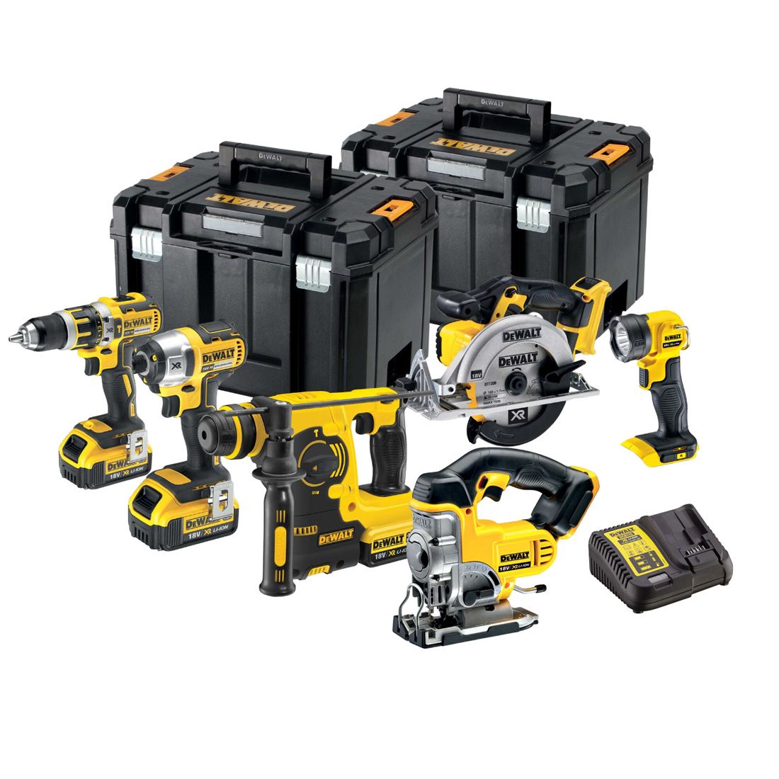 DeWalt DCK699M3T 18v XR Cordless 6 Piece Power Tool Kit Inc 3x 4.0Ah Batts