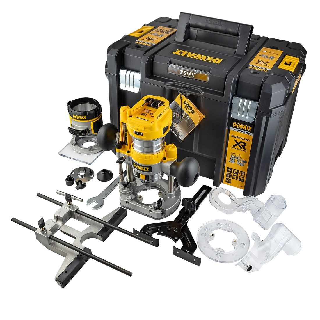 DeWalt DCW604NT-XJ 18v XR Brushless 1/4" Router Body Only in TSTAK Case