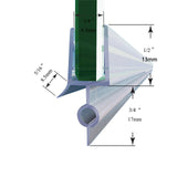 SUNNY SHOWER 28 in.L Bottom Sweep Seal Wipe Drip Rail Fit 1/4 in. Frameless Shower Door