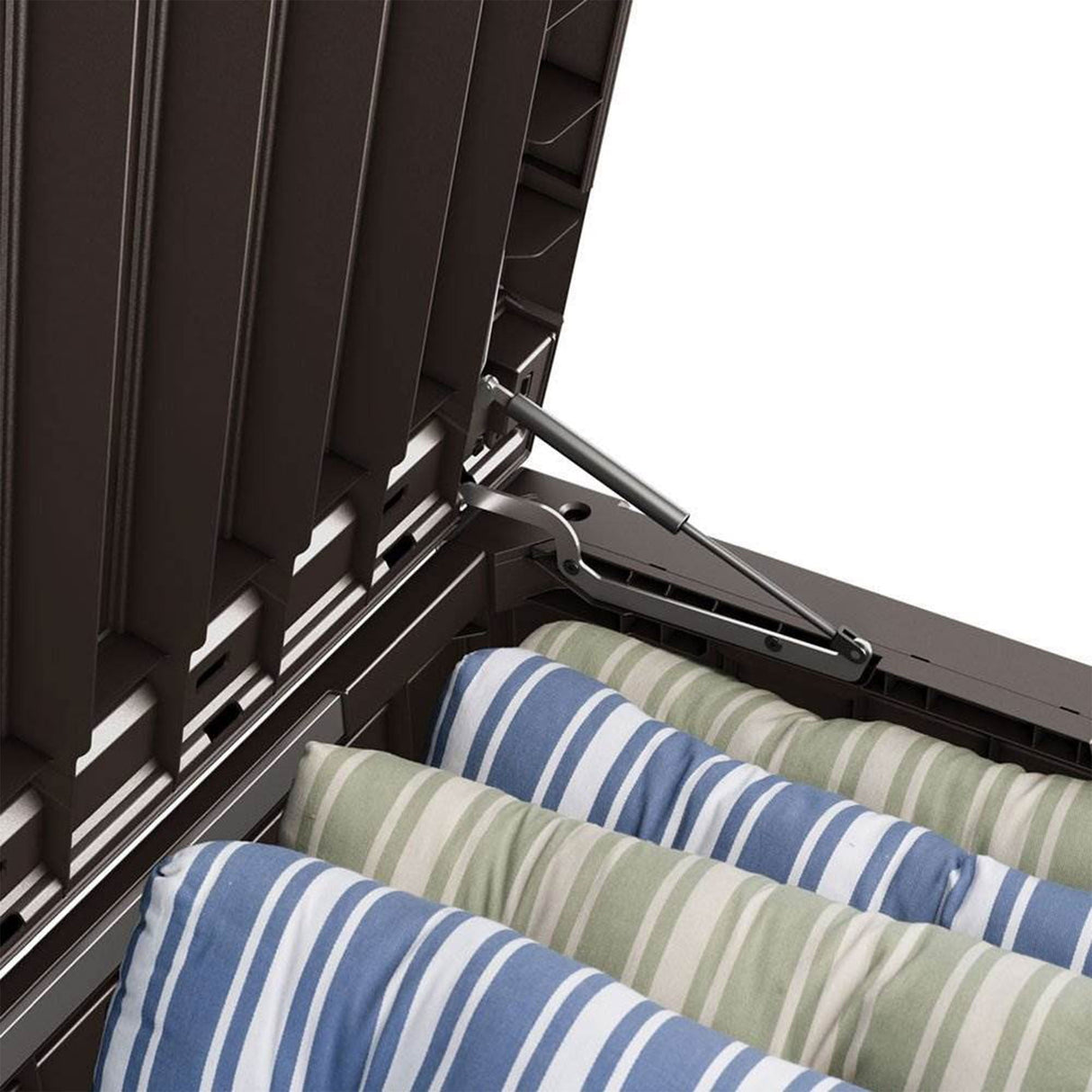 Keter Westwood Outdoor 150 Gal Deck Storage Box for Tools, Brown (2 Pack)