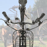 ECOTRIC 26 In. 36 V 10 Ah 350 W Step Through City Electric Bicycle with Basket 7 Speed for Adults Men and Women Pedal Assist Black A-E516646