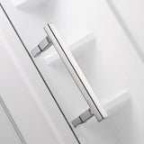 SUNNY SHOWER 36.7 in. W x 36.7 in. D x 71.8 in. H Chrome Finish Pivot Enclosures With Pivot Door And White Diamond Bases