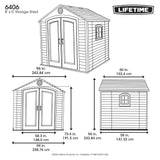 Lifetime 8x5ft Heavy Duty Plastic Garden Shed
