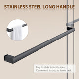 ELEGANT Double Sliding Shower Doors 60 in. W x 72 in. H Black Finish