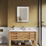 SUNNY SHOWER 28 x 36 in. LED Horizontal Bathroom Mirror With 3 Color Temperature Setting