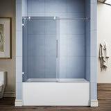 ELEGANT Frameless Bathtub Sliding Doors 60 in. W x 62 in. H