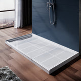 SUNNY SHOWER 32 in. D x 4 in. H White Left Drain Rectangular Base
