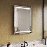 SUNNY SHOWER 28 x 36 in. LED Horizontal Bathroom Mirror With 3 Color Temperature Setting