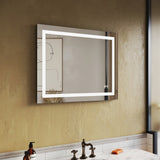 SUNNY SHOWER 36 x 28 in. LED Horizontal Bathroom Mirror With Anti-Fog and Waterproof