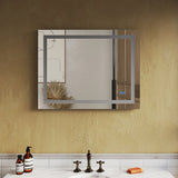 SUNNY SHOWER 36 x 28 in. LED Horizontal Bathroom Mirror With Anti-Fog and Waterproof