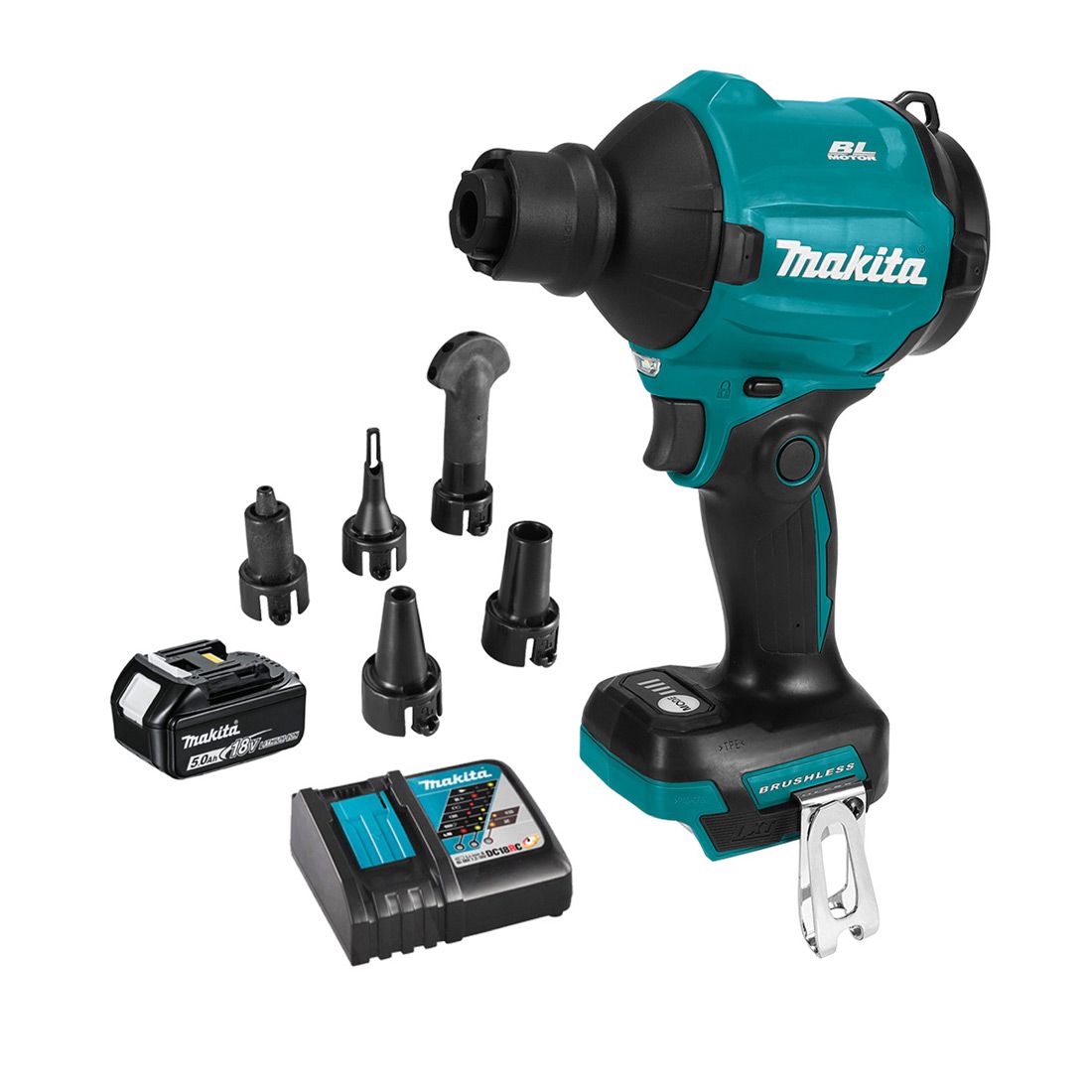 Makita DAS180RT 18v LXT Cordless Brushless Dust Blower Inc 1x 5.0Ah Battery