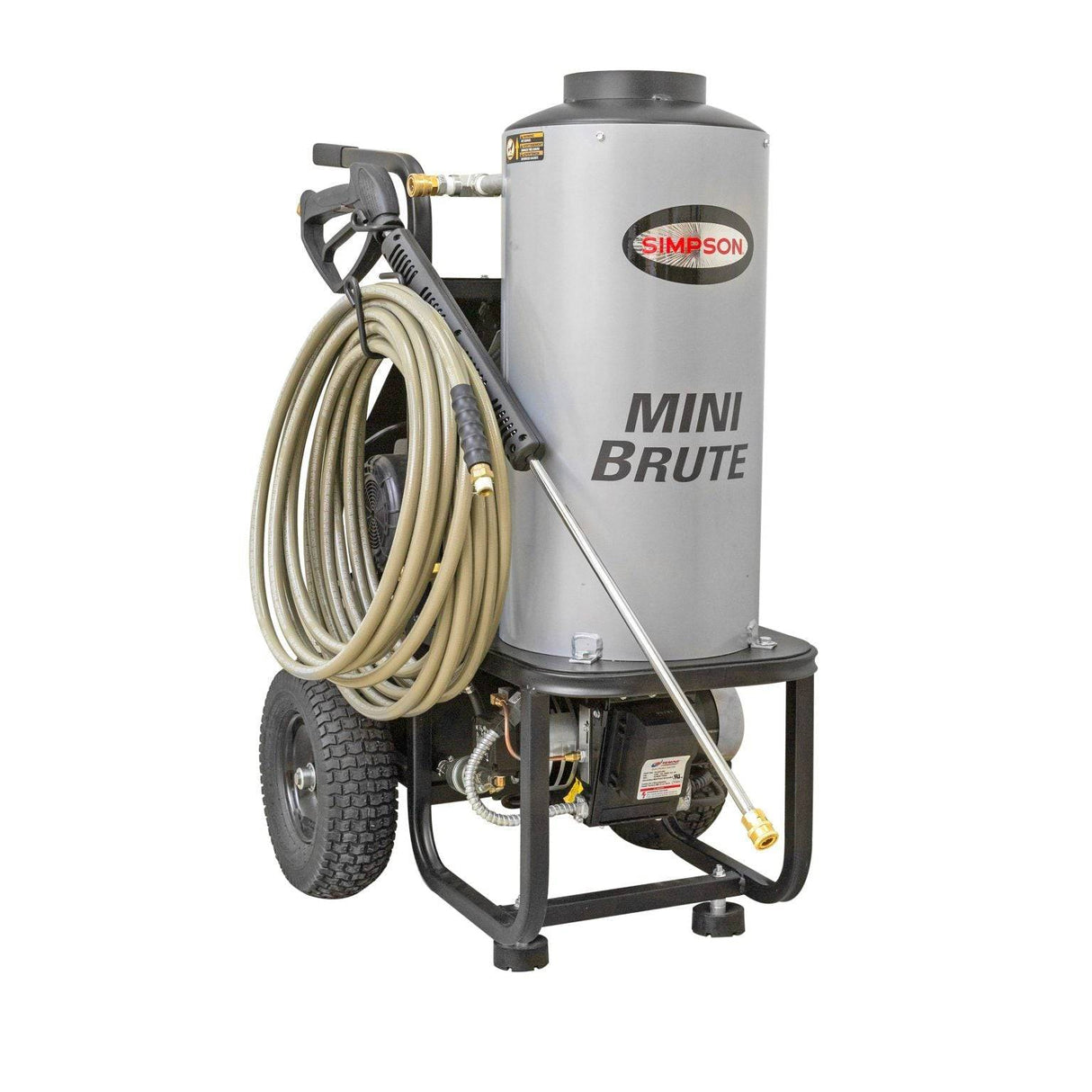 SIMPSON Mini Brute 1500 PSI at 1.8 GPM with Triplex Pump Hot Water Professional Electric Pressure Washer