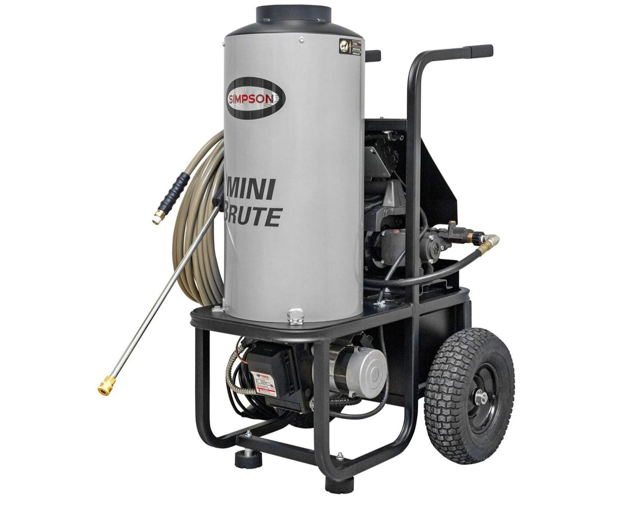 SIMPSON Mini Brute 1500 PSI at 1.8 GPM with Triplex Pump Hot Water Professional Electric Pressure Washer