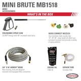 SIMPSON Mini Brute 1500 PSI at 1.8 GPM with Triplex Pump Hot Water Professional Electric Pressure Washer