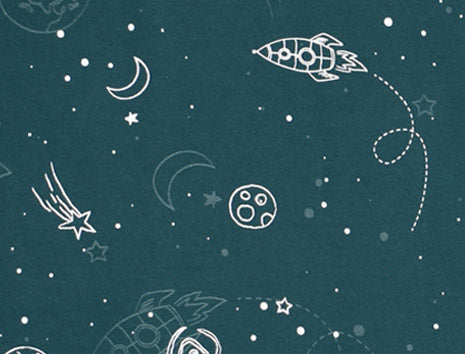 4 Season Ultimate Toddler Sleep Bag, Merino Wool, 2 - 4 Years, Space - GLOW IN THE DARK