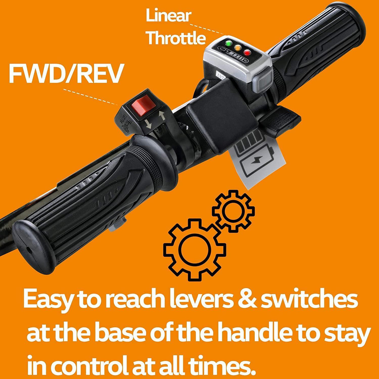 SuperHandy Electric Trailer Dolly - 2800 lbs. Towing Capacity, Self-Propelled, 24V 7Ah AGM Battery System