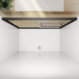 ELEGANT Double Sliding Shower Doors 60 in. W x 72 in. H Black Finish